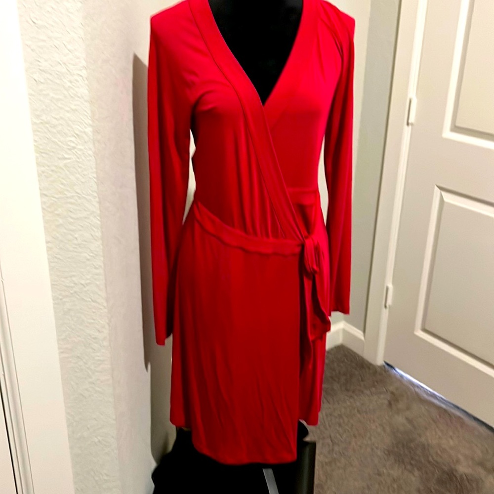 Cute Red Wrap Dress